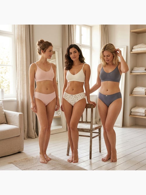 Pack de Cuecas Mulher Algodão – Conjunto de 6 OZABI - Kiabi Pack de Cuecas Mulher Algodão – Conjunto de 6 OZABI - Kiabi