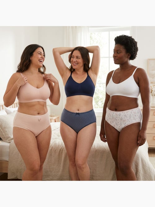 Pack de Cuecas Mulher Cintura Alta Algodão – Conjunto de 6 OZABI - Kiabi Pack de Cuecas Mulher Cintura Alta Algodão – Conjunto de 6 OZABI - Kiabi