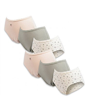 Pack de Cuecas Mulher Cintura Alta Algodão – Conjunto de 6 OZABI