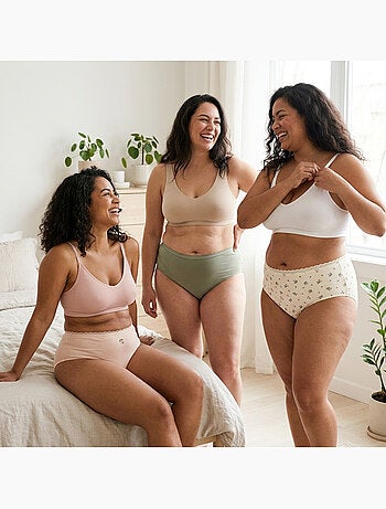 Pack de Cuecas Mulher Cintura Alta Algodão – Conjunto de 6 OZABI
