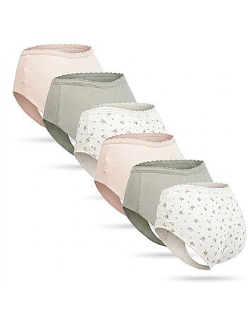 Pack de Cuecas Mulher Cintura Alta Algodão – Conjunto de 6 OZABI