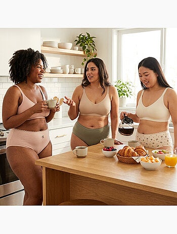 Pack de Cuecas Mulher Cintura Alta Algodão – Conjunto de 6 OZABI