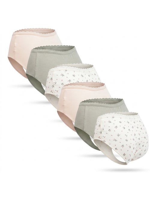 Pack de Cuecas Mulher Cintura Alta Algodão – Conjunto de 6 OZABI - Kiabi Pack de Cuecas Mulher Cintura Alta Algodão – Conjunto de 6 OZABI - Kiabi
