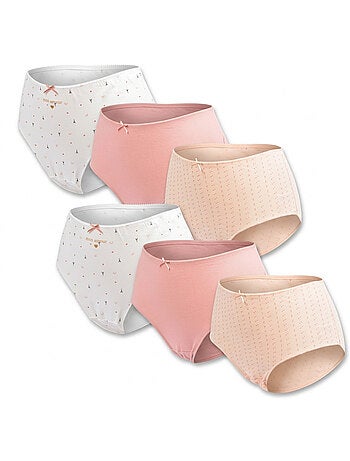 Pack de Cuecas Mulher Cintura Alta Algodão – Conjunto de 6 OZABI