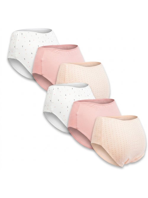 Pack de Cuecas Mulher Cintura Alta Algodão – Conjunto de 6 OZABI - Kiabi Pack de Cuecas Mulher Cintura Alta Algodão – Conjunto de 6 OZABI - Kiabi