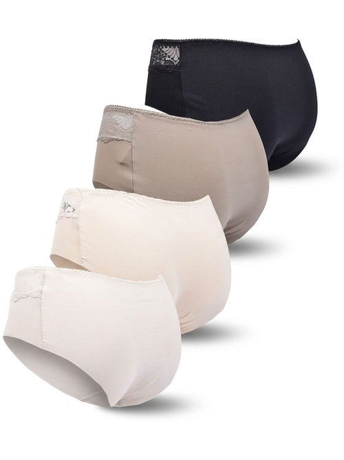 Pack de Cuecas Mulher Modeladora Renda Invisível – 4 Pares OZABI - Kiabi Pack de Cuecas Mulher Modeladora Renda Invisível – 4 Pares OZABI - Kiabi