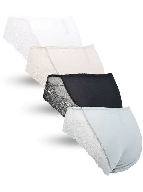 Pack de Cuecas Mulher Modeladora Renda Invisível – 4 Pares OZABI - Kiabi Pack de Cuecas Mulher Modeladora Renda Invisível – 4 Pares OZABI - Kiabi