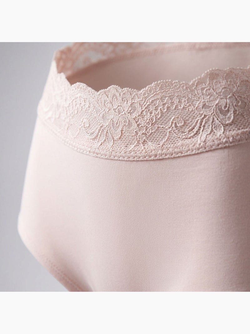 Pack de Cuecas Mulher Modeladora Renda Invisível – 4 Pares OZABI Branco Bege Preto - Kiabi