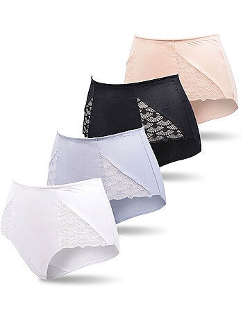 Pack de Cuecas Mulher Modeladora Renda Invisível – 4 Pares OZABI