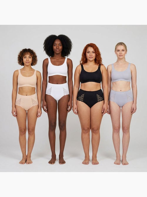 Pack de Cuecas Mulher Modeladora Renda Invisível – 4 Pares OZABI - Kiabi Pack de Cuecas Mulher Modeladora Renda Invisível – 4 Pares OZABI - Kiabi