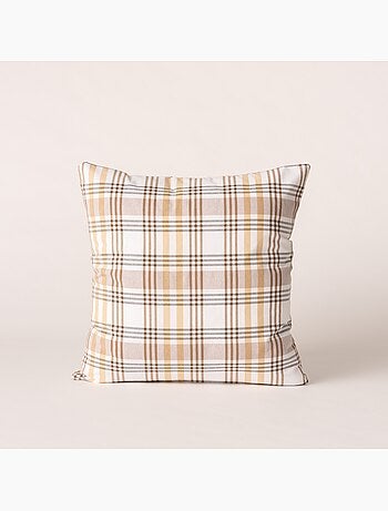 Pack de duas capas de almofada com design tartan e fecho de correr - Gamusi.