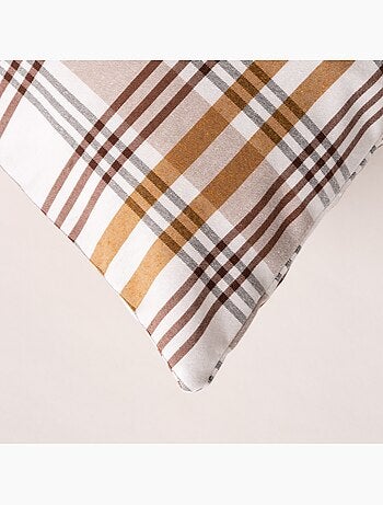 Pack de duas capas de almofada com design tartan e fecho de correr - Gamusi.
