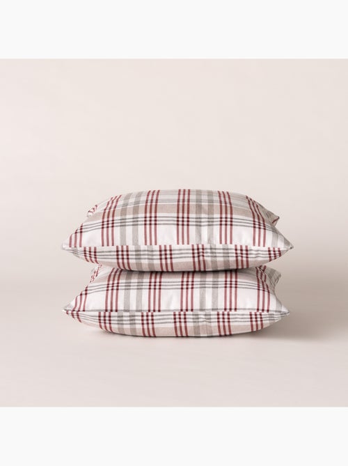Pack de duas capas de almofada com design tartan e fecho de correr - Gamusi. - Kiabi Pack de duas capas de almofada com design tartan e fecho de correr - Gamusi. - Kiabi
