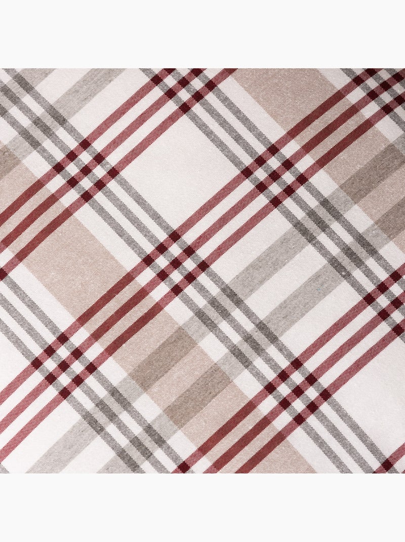 Pack de duas capas de almofada com design tartan e fecho de correr - Gamusi. Cinza - Kiabi