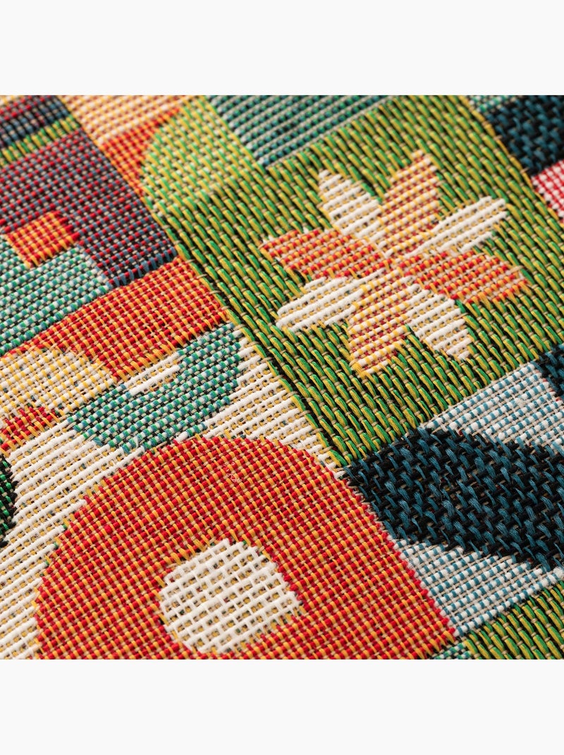 Pack de duas capas de almofada com padrão geométrico em fio tingido - Gamusi. Multicolorido - Kiabi
