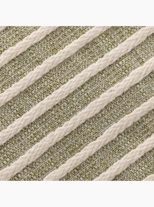Pack de duas capas de almofada mescladas às riscas, tecido bicolor em relevo - Gamusi. - Kiabi
