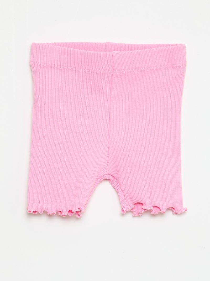 Pack de leggings canelados - 2 peças Amarelo - Kiabi