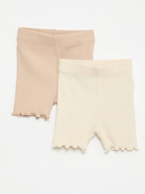 Pack de leggings canelados - 2 peças - Kiabi