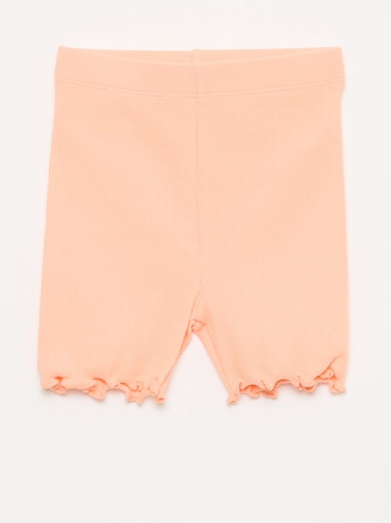 Pack de leggings canelados - 2 peças Laranja - Kiabi