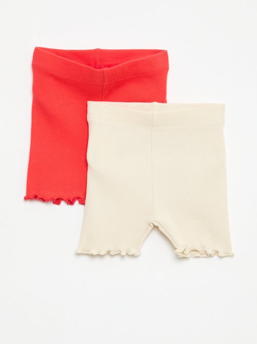 Pack de leggings canelados - 2 peças - Kiabi