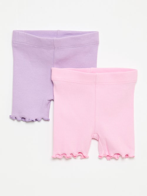 Pack de leggings canelados - 2 peças - Kiabi