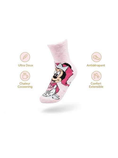 Pack de Meias Antiderrapantes Criança Disney MINNIE (Pack de 4) - Kiabi
