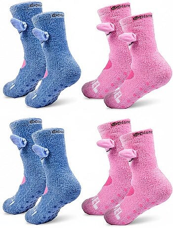 Pack de Meias Antiderrapantes Criança LILO & STITCH (Conjunto de 4)