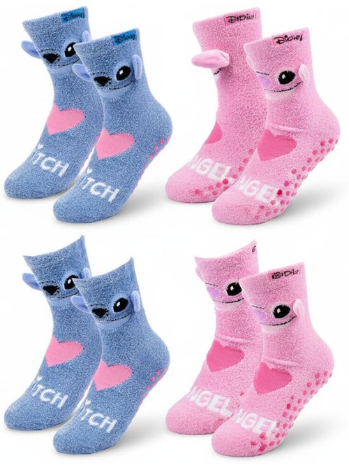 Pack de Meias Antiderrapantes Criança LILO & STITCH (Conjunto de 4) - Kiabi Pack de Meias Antiderrapantes Criança LILO & STITCH (Conjunto de 4) - Kiabi