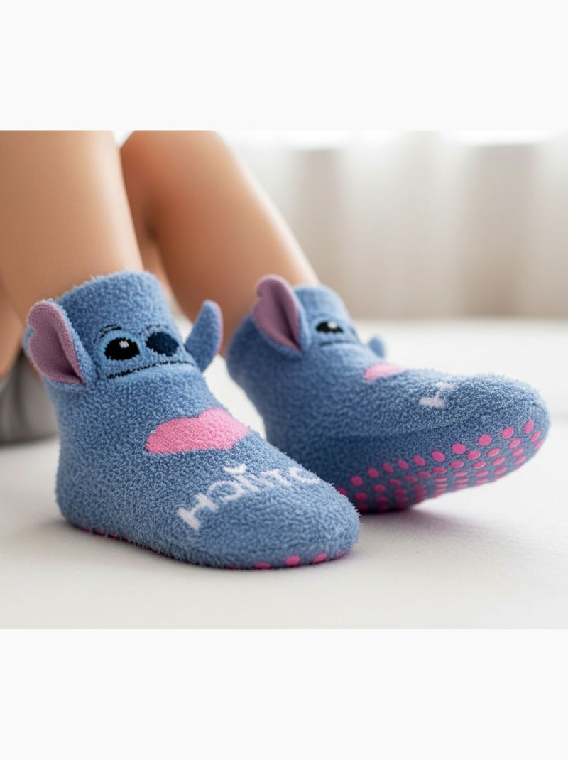 Pack de Meias Antiderrapantes Criança LILO & STITCH (Conjunto de 4) Azul Rosa - Kiabi