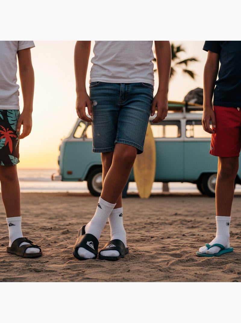 Pack de Meias Criança QUARTER Quiksilver 6 Pares Desporto Branco - Kiabi