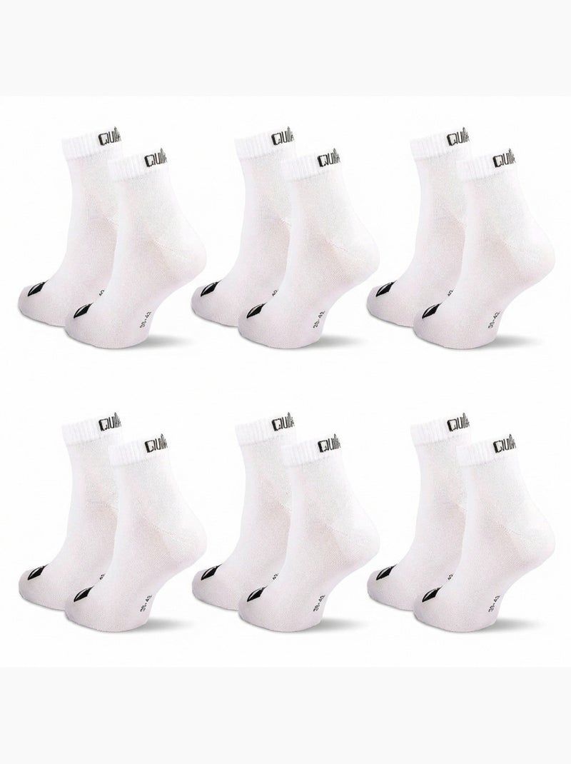 Pack de Meias Criança QUARTER Quiksilver 6 Pares Desporto Branco - Kiabi