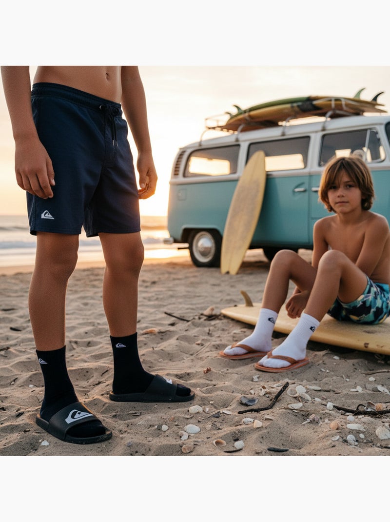 Pack de Meias Criança QUARTER Quiksilver 6 Pares Desporto Preto - Kiabi