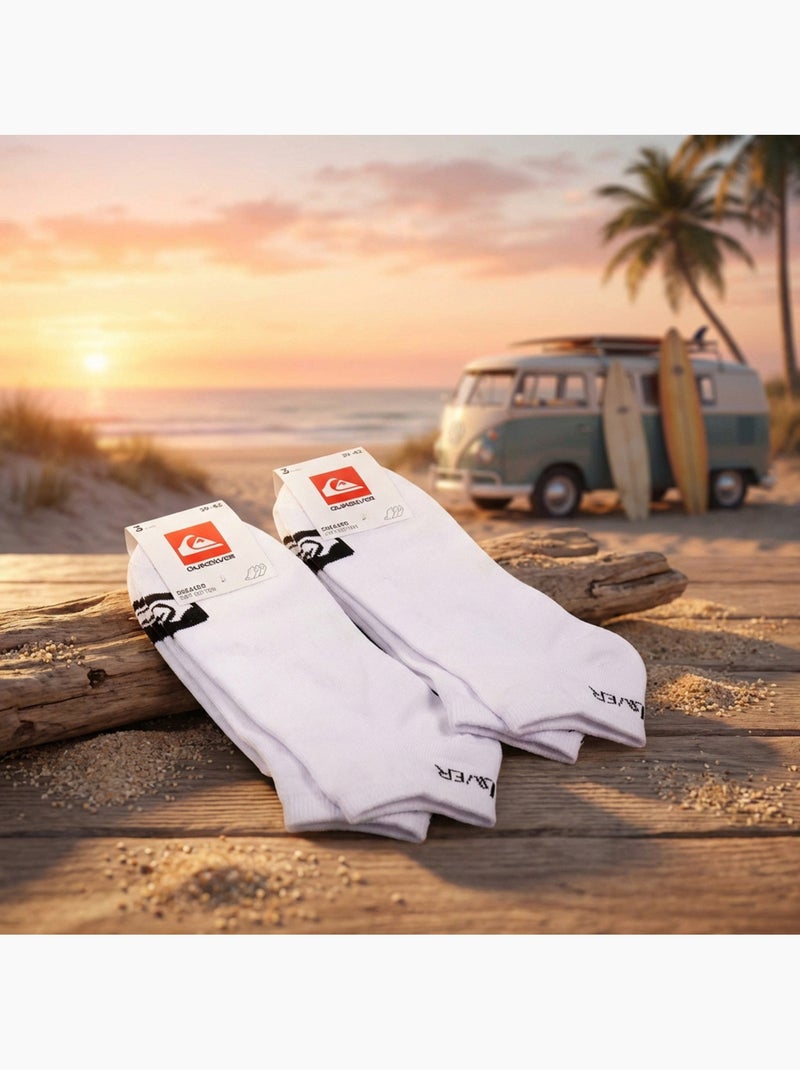 Pack de meias criança sneaker lote de 6 pares desporto quiksilver Branco - Kiabi