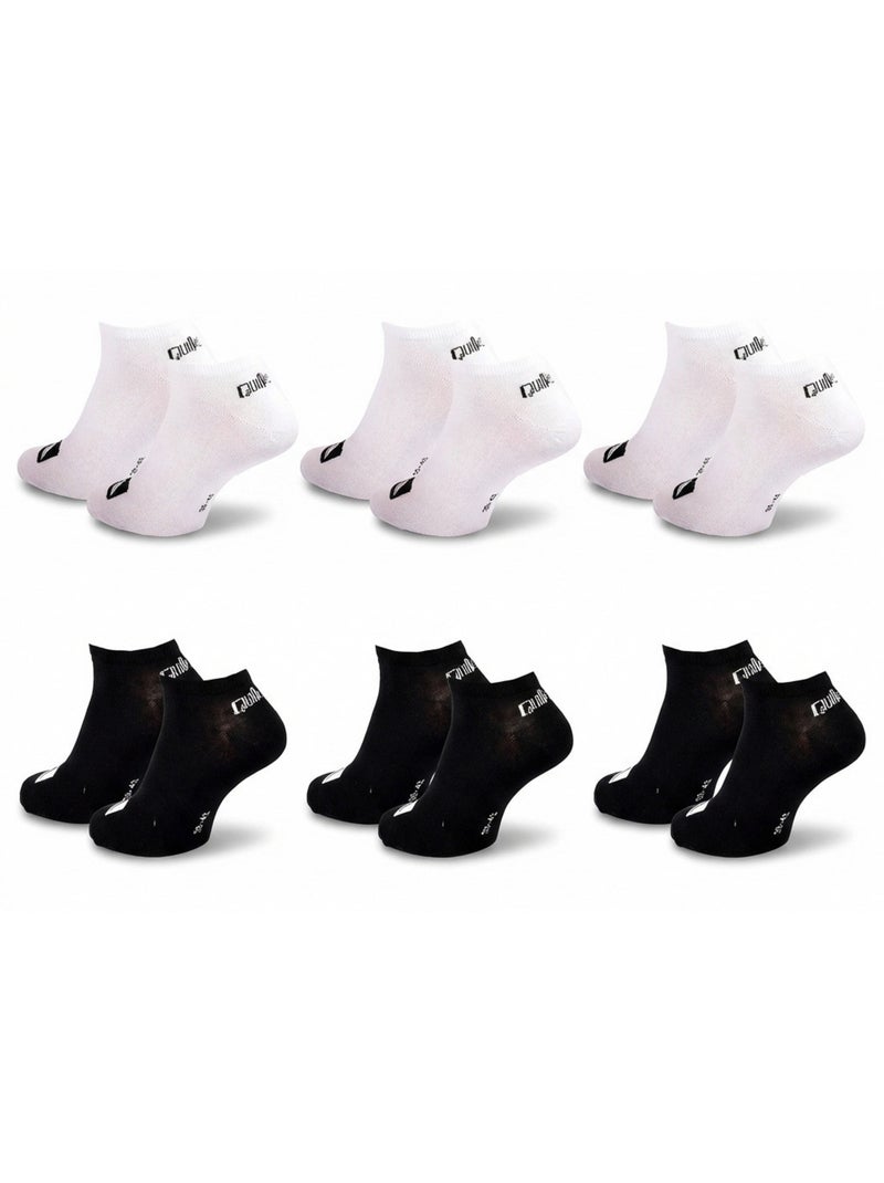 Pack de meias criança sneaker lote de 6 pares desporto quiksilver Branco Preto - Kiabi