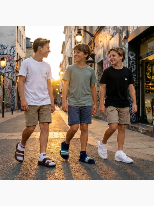 Pack de meias criança sneaker lote de 6 pares desporto quiksilver - Kiabi Pack de meias criança sneaker lote de 6 pares desporto quiksilver - Kiabi