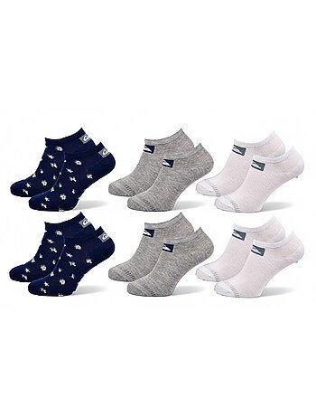 Pack de meias criança sneaker lote de 6 pares desporto quiksilver
