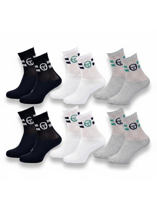 Pack de Meias Criança Tennis Crew SERGIO TACCHINI - 6 Pares - Kiabi Pack de Meias Criança Tennis Crew SERGIO TACCHINI - 6 Pares - Kiabi