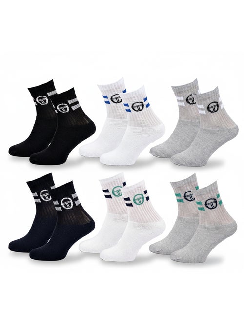 Pack de Meias Criança Tennis Crew SERGIO TACCHINI - 6 Pares - Kiabi Pack de Meias Criança Tennis Crew SERGIO TACCHINI - 6 Pares - Kiabi