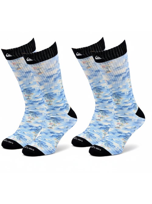 Pack de meias homem crew longa lifestyle quiksilver 2 pares - Kiabi Pack de meias homem crew longa lifestyle quiksilver 2 pares - Kiabi