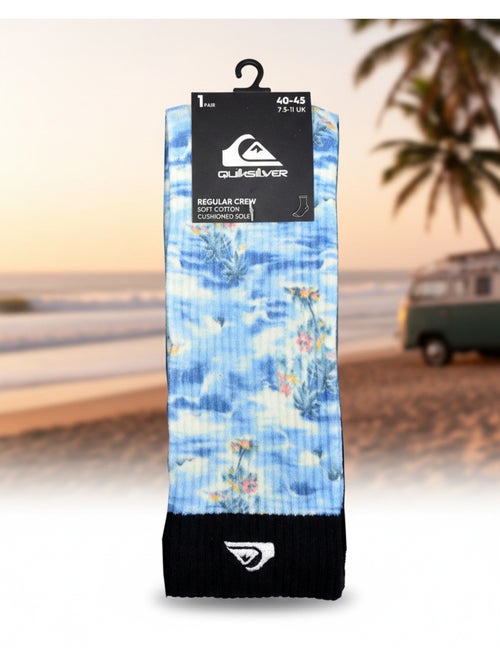 Pack de meias homem crew longa lifestyle quiksilver 2 pares - Kiabi Pack de meias homem crew longa lifestyle quiksilver 2 pares - Kiabi