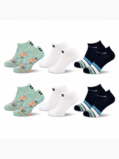 Pack de meias homem sneaker quiksilver 6 pares desporto - Kiabi Pack de meias homem sneaker quiksilver 6 pares desporto - Kiabi