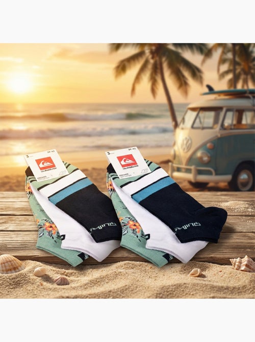 Pack de meias homem sneaker quiksilver 6 pares desporto - Kiabi Pack de meias homem sneaker quiksilver 6 pares desporto - Kiabi