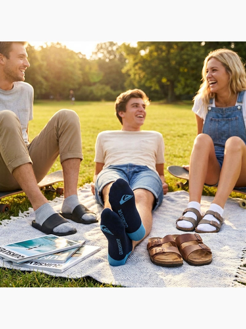 Pack de meias homem sneaker quiksilver 6 pares desporto Azul-marinho - Kiabi