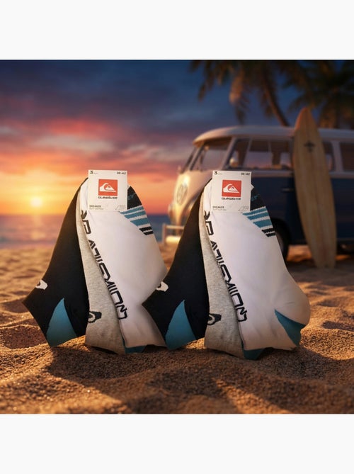 Pack de meias homem sneaker quiksilver 6 pares desporto - Kiabi Pack de meias homem sneaker quiksilver 6 pares desporto - Kiabi