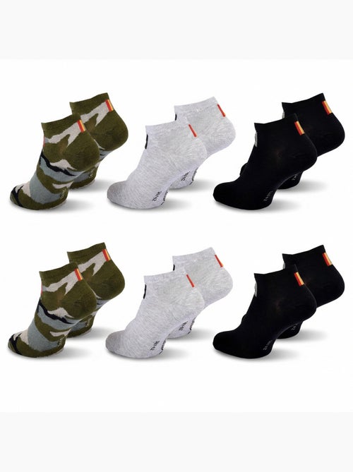 Pack de meias homem sneaker quiksilver 6 pares desporto - Kiabi Pack de meias homem sneaker quiksilver 6 pares desporto - Kiabi