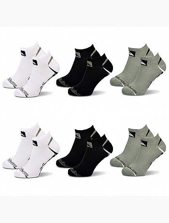 Pack de meias homem sneaker quiksilver 6 pares desporto