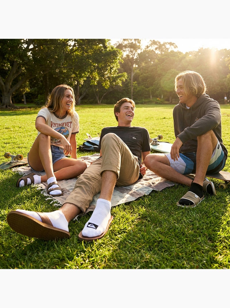 Pack de meias homem sneaker quiksilver 6 pares desporto Branco Verde - Kiabi