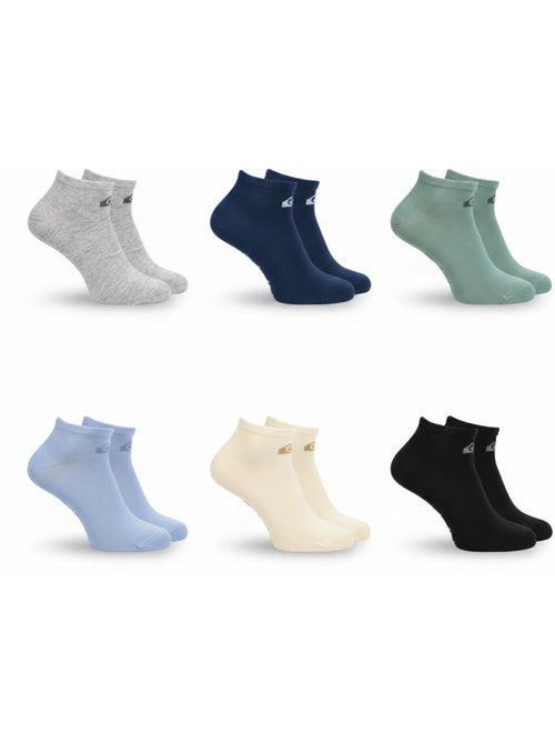 Pack de meias homem sneaker quiksilver 6 pares desporto - Kiabi Pack de meias homem sneaker quiksilver 6 pares desporto - Kiabi