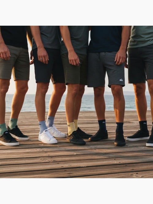 Pack de meias homem sneaker quiksilver 6 pares desporto - Kiabi Pack de meias homem sneaker quiksilver 6 pares desporto - Kiabi