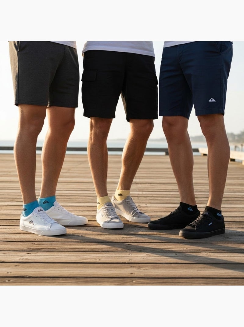Pack de meias homem sneaker quiksilver 6 pares desporto Preto Azul-céu - Kiabi